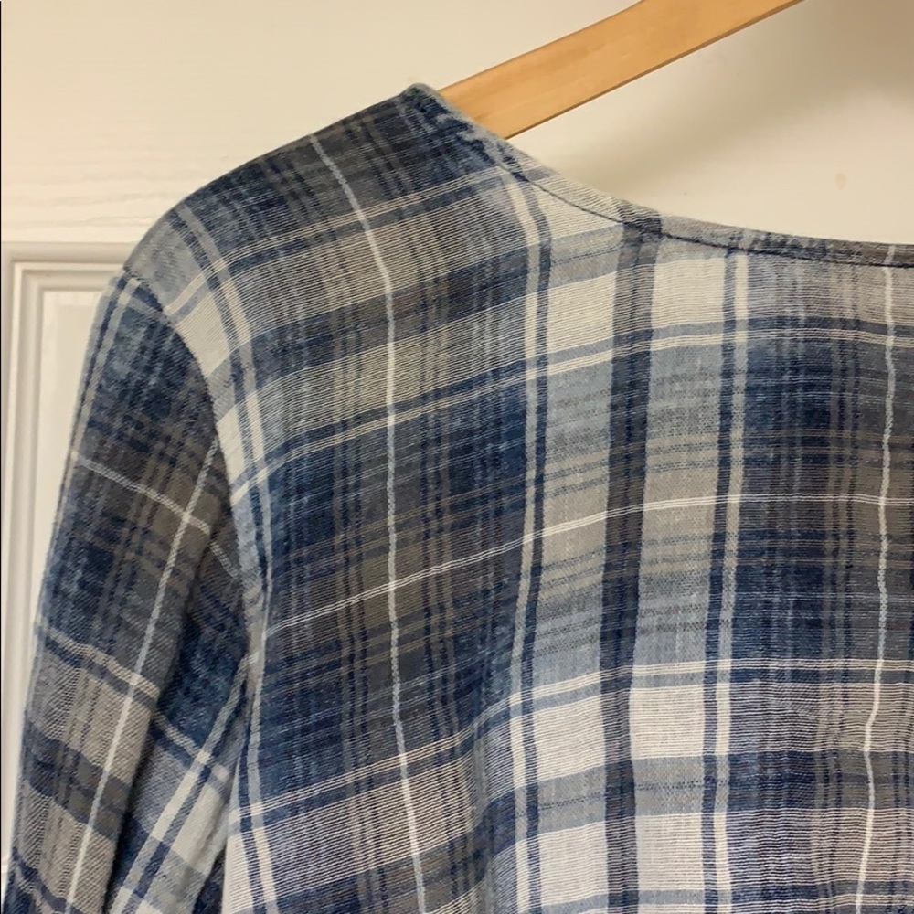 Cloth & Stone plaid blouse- size L